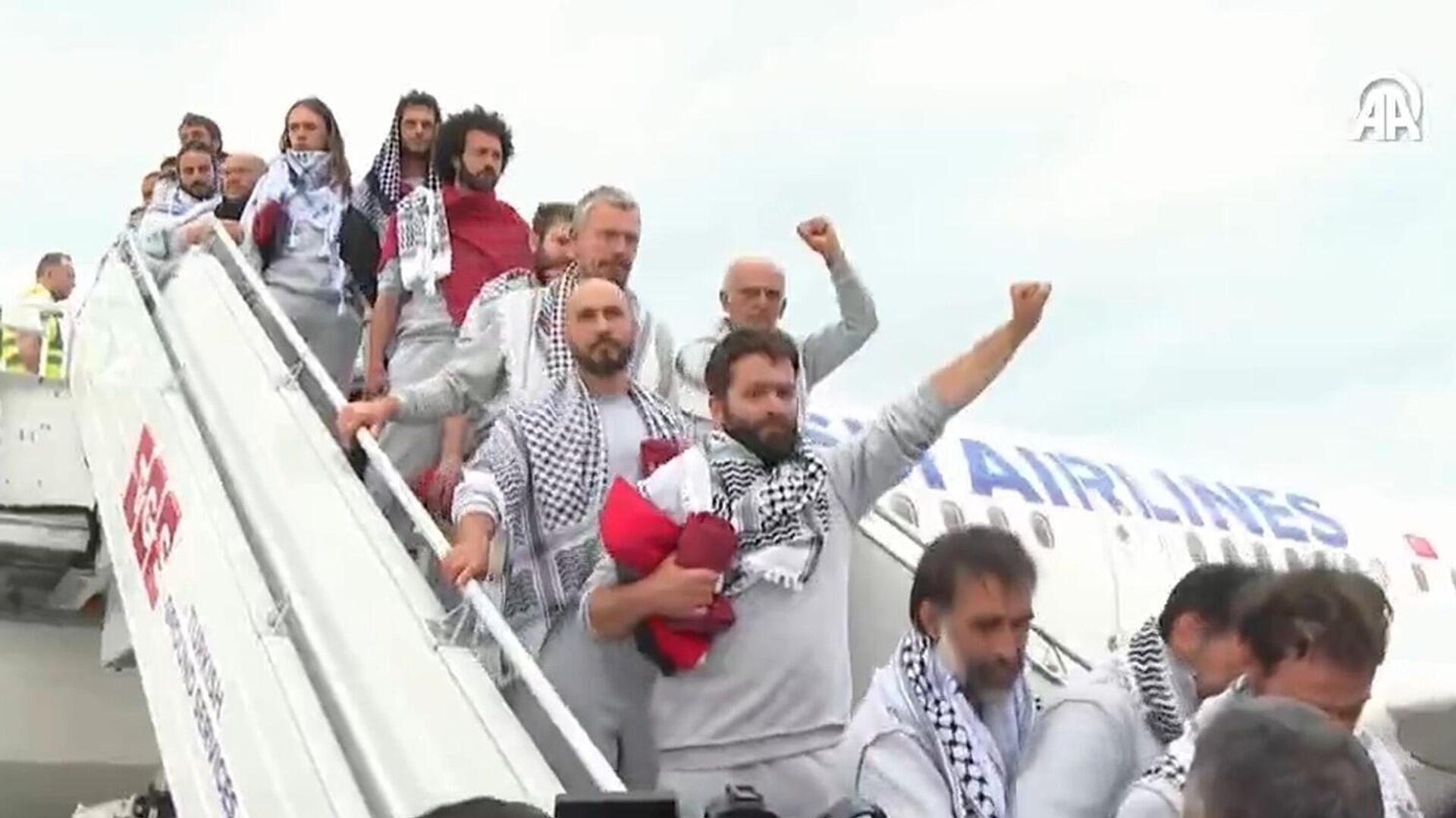 Sumud Filosu katılımcıları İstanbul'a geldi