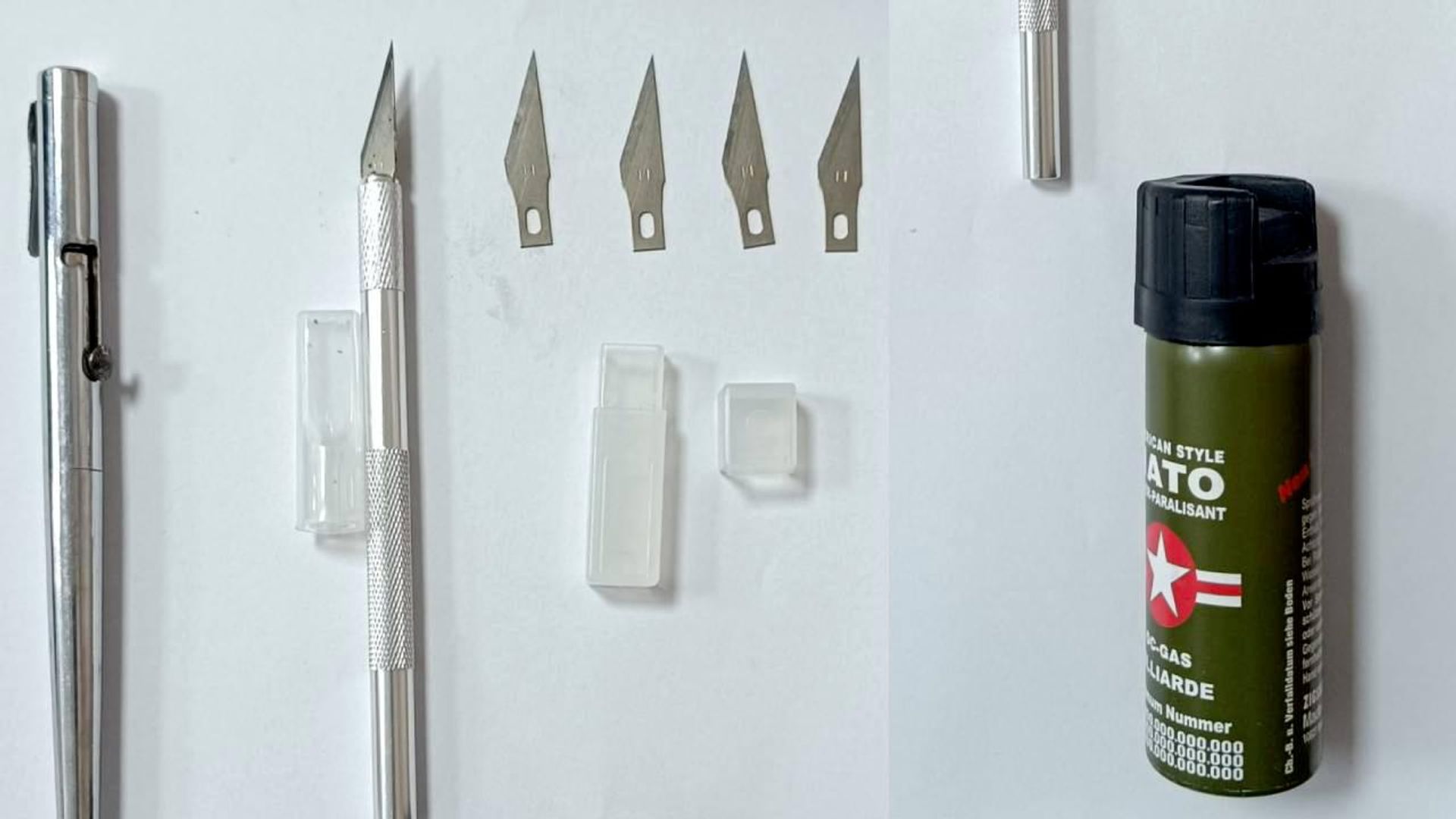 Adliyeye girişte yakalandı: Çantasından silah, neşter ve biber gazı çıktı