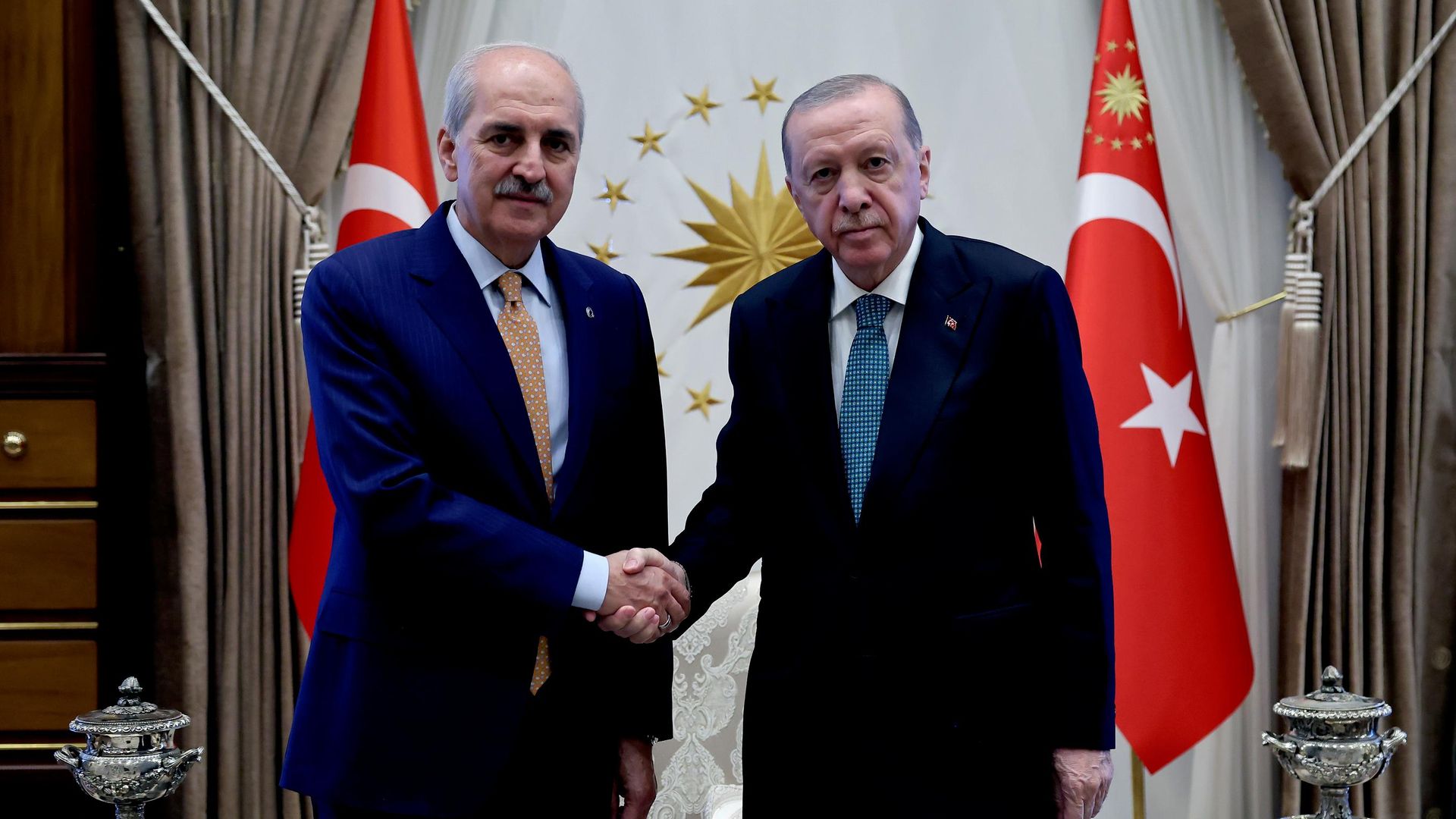 Cumhurbaşkanı Erdoğan, TBMM Başkanı Kurtulmuş'u kabul etti