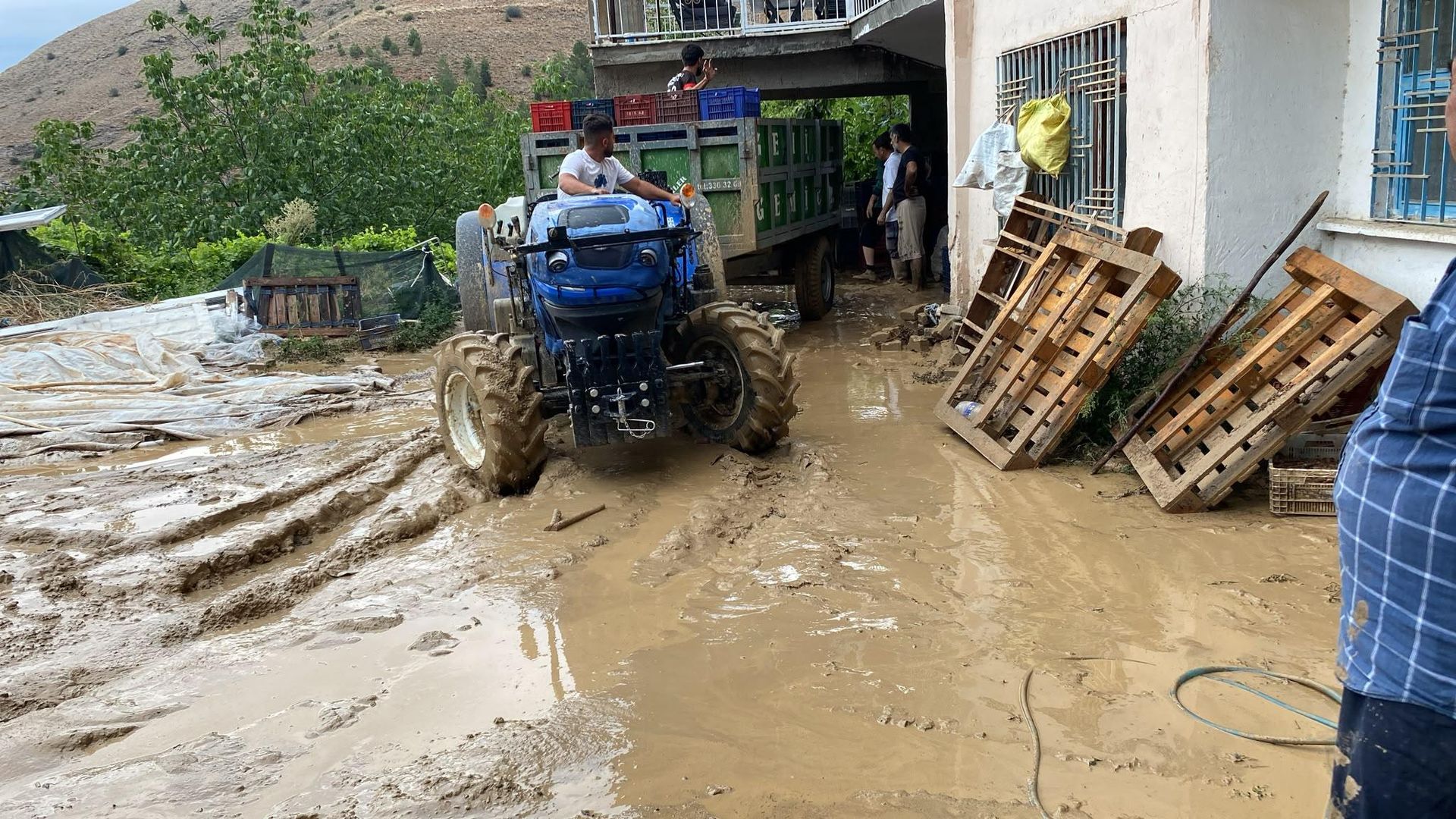 Malatya'da sağanak: Kayısılar zarar gördü, evleri su bastı