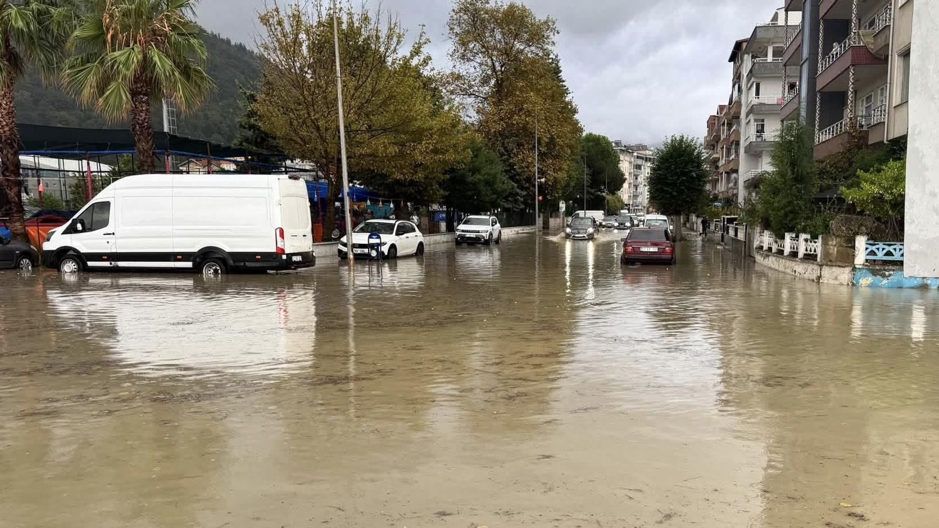 Sinop'ta sağanak etkili oldu: Yollar su altında kaldı