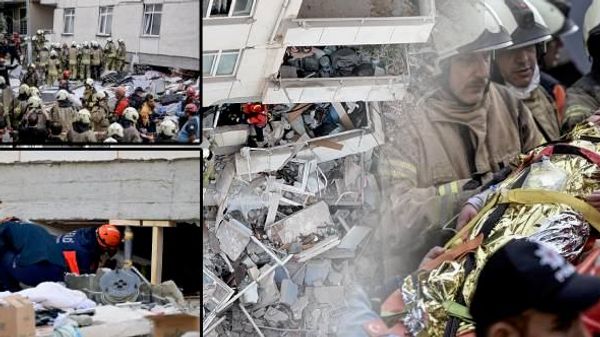 İstanbul'da 7 katlı binanın 3 katı çöktü: 2 kişi hayatını kaybetti, 3 kişi aranıyor, binanın mimarı gözaltında